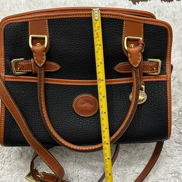Dooney & Bourke Black and Tan Satchel - Picture 15 of 16